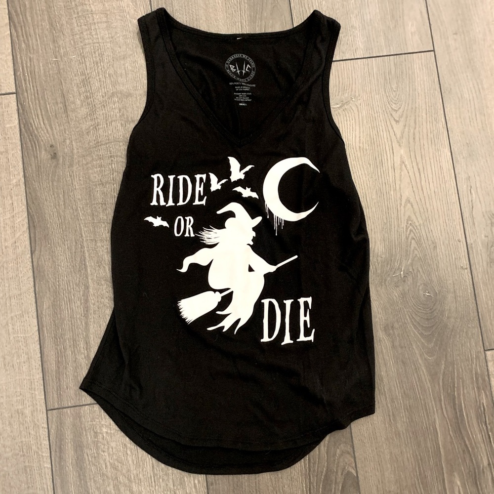 Black Hope Curse ‘Ride or Die’ tank, M, hocus pocus, halloween, witch